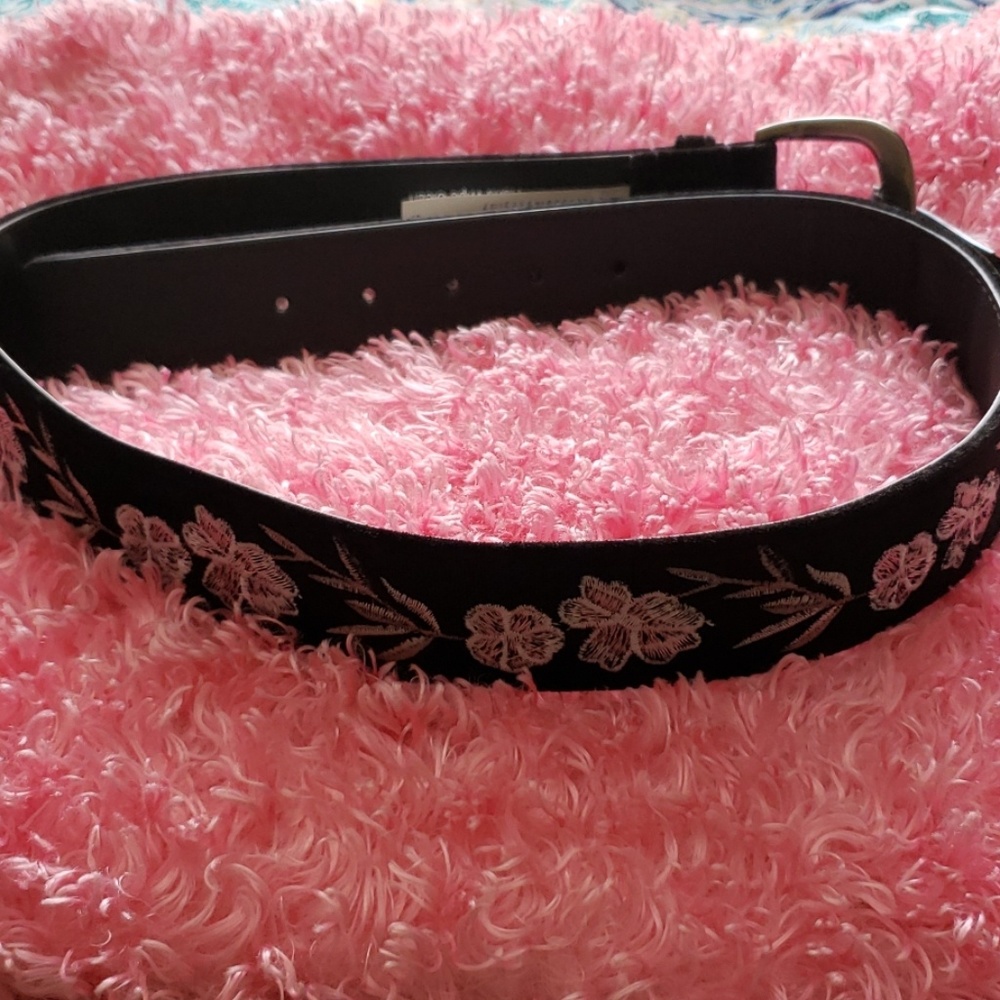 Velvet embroidered belt NWT